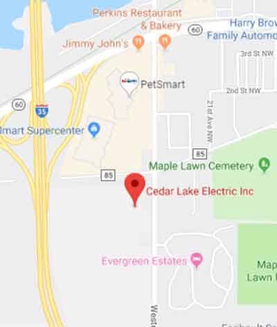 Cedar Lake Electric Map